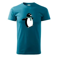 Tučňák se zelenou šálou