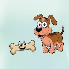 Parové triko - Pes a kost