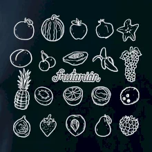 Frutarián ovoce ve čtverci