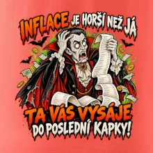 Drákula vyděšený z nekonečně dlouhé účtenky