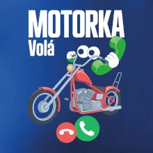 Karikatura motorka chopper volá