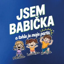 Babička a její parta (obrázky a jména vnuků)