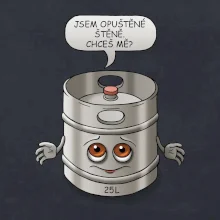 Opuštěné štěně - sud (Hana-creative)