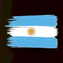 Argentina vlajka kreslená štětkou