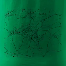 Černobílá mapa Kladno