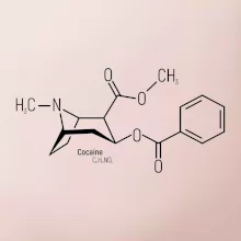 Molekulární struktura Cocaine Kokain