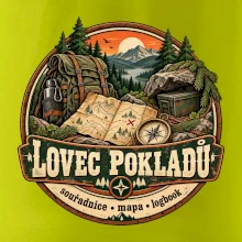 Lovec pokladů vintage horský odznak