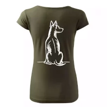 Pes kreslený zezadu