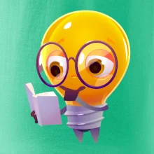 Žárovka přemýšlí nad knihou