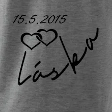 Mikina láska s datumem na rukávu