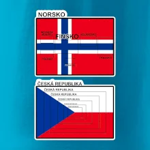 Norská a česká vlajka