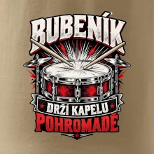 Bubeník drží kapelu pohromadě - červený rockový buben