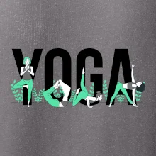 Yoga nápis barevný