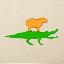 Kapybara na krokodýlovi (Moňas)