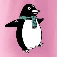 Tučňák se zelenou šálou