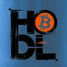 Hodl velký nápis a logo BTC