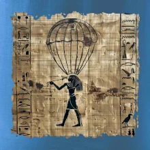Egyptské hieroglyfy parašutista