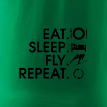 Eat sleep fly repeat - skoky na lyžích