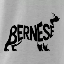 Bernese Mountain Dog nápis v těle