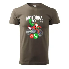 Karikatura motorka cross volá