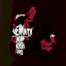 Mapy - názvy měst - Dánsko