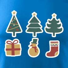 Vánoční sada - stromky a dárky