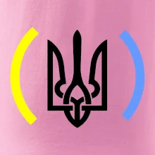 Ukrajina trojzubec s barvami