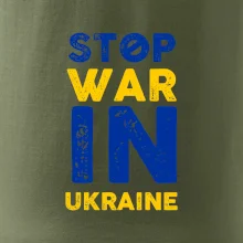 Barevný nápis Stop war in ukraine
