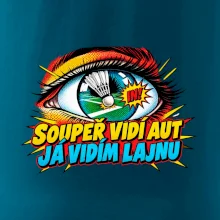Badminton soupeř vidí aut já lajnu