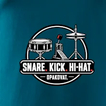 Snare kick hi-hat opakovat - bubenické trio
