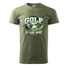 Golfová hůl s míčkem eat sleep repeat