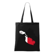 Mapa Malta s vlajkou