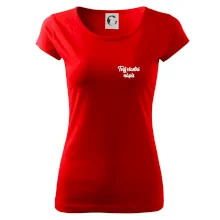 Tvuj vlastní nápis psací - na prsu