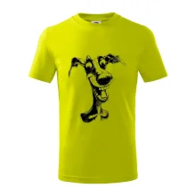 Černobílá karikatura chrt