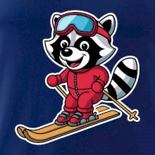 Mýval na lyžích - kreslený