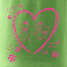 Svatba - kreslené srdce