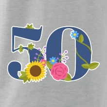 Květinové číslo kreslené - 50