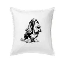 Černobílá karikatura baset