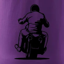 Motorkář na zádech - chopper