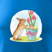 Velikonoční zajíček tulipány