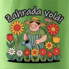 Zahrada volá - zahradník a slunečnice