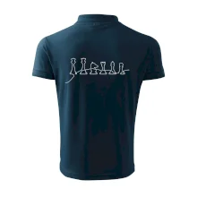 Šachové figurky v řadě - obrys