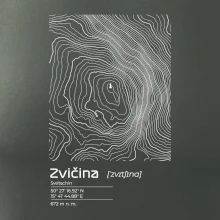 Zvičina - vrstevnice v obdélníku