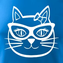 Kočičí holka s brýlemi