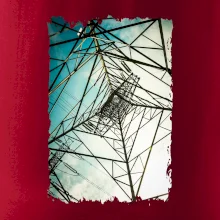 Barevné nebe - stožáry vysokého napětí