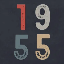 Vintage číslice 1955