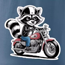 Mýval na motorce kreslený