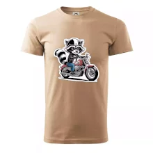 Mýval na motorce kreslený