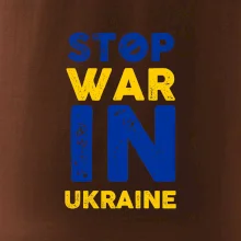 Barevný nápis Stop war in ukraine