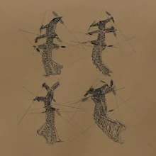 Zkroucený stožár vysokého vedení